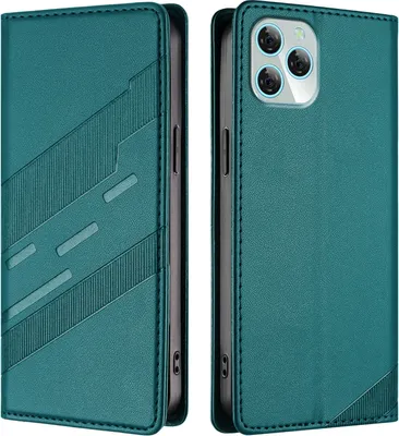 Image de Etui pour Blackview A95, étui portefeuille en cuirPolyuréthaneavec fente pour cartes et fonction stand Grün