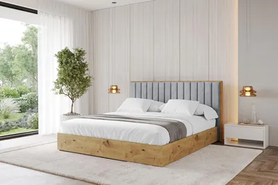 Produktbild von ALTDECOR Polsterbett mit Bettkasten - ENZO4 - 180x200 Grau Casablanca- Bett mit Kopfteil, Boxbett ohne Matratze, Doppelbett mit Stauraum
