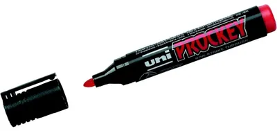 Produktbild von Uni-Ball Prockey, Rot, Rundspitze, Schwarz, Rot, Kunststoff, 1,2 mm, 1,8 mm