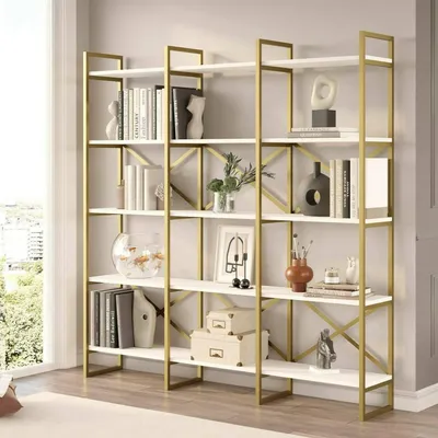 Produktbild von Dmora Regal Sagit 170x30x175 cm Weiß 5 Böden, Bibliothek
