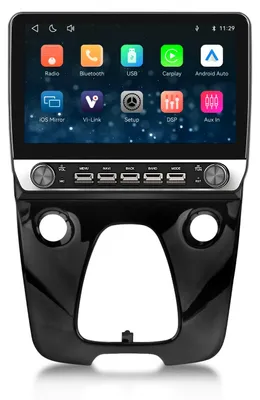Produktbild von 10.1" Autoradio für Toyota Aygo Citroen C1 Peugeot 108 2014-2021 mit Doppel-Drehreglern, kabelloses CarPlay Android Auto, Bluetooth, Linux System
