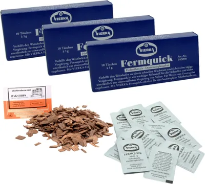 Produktbild von VIERKA Fermquick 3 x Hefenährstoffe 10x1g - Nährstoff für Weinhefe, Weinnährstoff