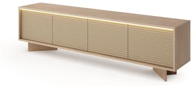 Obrázok produktu pre Televízna skrinka, prírodná farba Bolivar, 203,9 x 54,4 x 40 cm