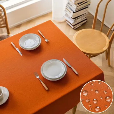 Tafelkleed Rechteckig 140x218 cm, wasserabweisend, orange