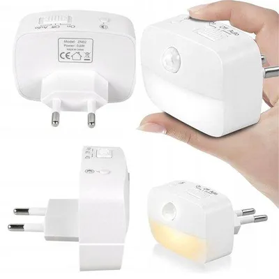 Obrázek produktu pro LED noční světlo s pohybovým čidlem – zástrčka EU – automatické osvětlení