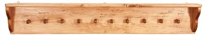 Immagine prodotto di Biscottini Holz: 156 x 20 x 25 cm | Gancio appendiaccappatoio con 10 ganci | Appendiabiti da parete