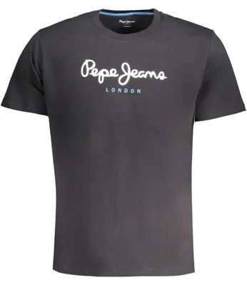 Produktbild von Herren Rundhals T-Shirt aus nachhaltiger Baumwolle – Schwarz, Regular Fit