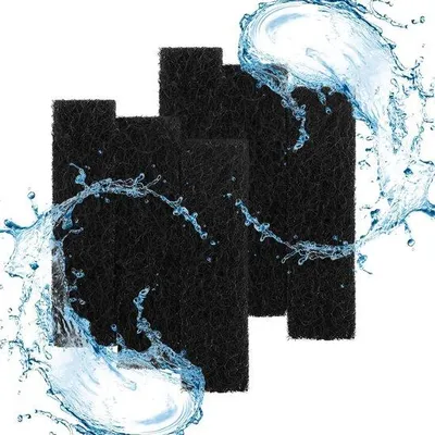 Immagine prodotto di 6 filtri a riduzione del carbonio, spugne filtranti per acquari, spugne filtranti ad alta densità per la filtrazione dell'acqua degli acquari