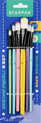Produktbild von Pastell Schulpinsel Set 6 Stück Starpak 563038