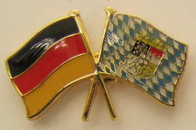 Produktbild von Bayern / Deutschland Freundschafts Pin Anstecker Flagge Fahne Nationalflagge