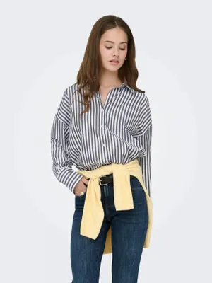 Image de ONLY Chemisier rayé à manches longues avec patte de boutonnage Taille : S