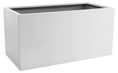 Produktbild von VIVANNO Pflanztrog Fiberglas MAXI Kasten, Weiß matt - 80x40x40 cm