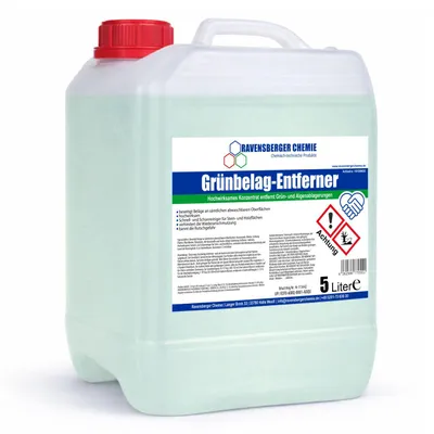 Produktbild von Ravensberger Chemie Grünbelagentferner Konzentrat – Algen- & Schimmelentferner für Stein, Beton, Pflaster & Außenflächen - 5 Liter