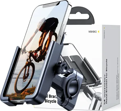 Image de Wozinsky Metal Phone Holder for Bike, Scooter Black (Wbhbk3)