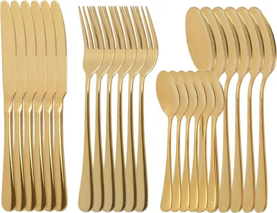 Obrázek produktu pro Sada příborů pro 6 osob, 24 kusů, nerezová ocel, vhodná do myčky, pro stolování