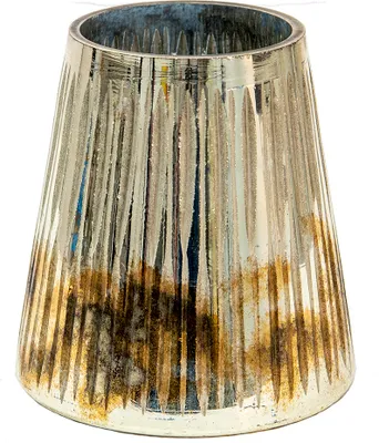 Produktbild von Clayre & Eef Teelichthalter Ø 11x13 cm Goldfarbig Glas