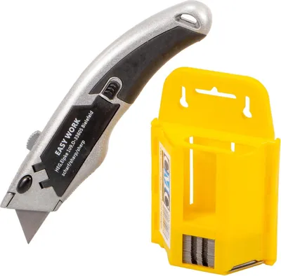 Produktbild von Cuttermesser mit 55 Trapezklingen mit Ersatzklingen Spender