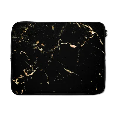 Produktbild von MuchoWow® Laptop Hülle 15 Zoll Marmor - Limette - Schwarz - Gold Laptoptasche - Laptoptasche - Sleeve - Rundum-Schutz