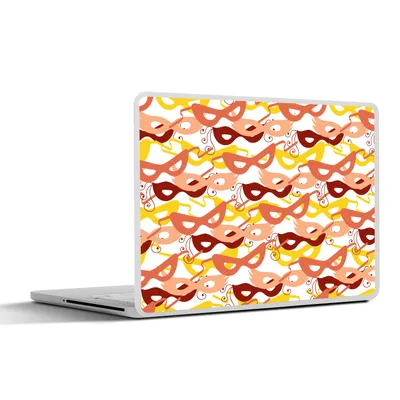 Produktbild von MuchoWow® Laptop Aufkleber Sticker Cover Maske - Muster - Karneval 30x22 cm - Laptop-Sticker