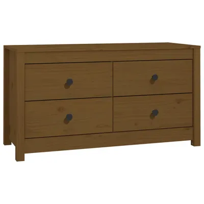 Produktbild von Beistellschrank Honigbraun 100x40x54 cm Massivholz Kiefer