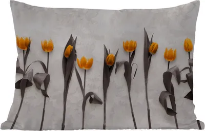 Produktbild von MuchoWow® Outdoor Kissen - Blumen - Tulpen - Marmor - 60x40 cm - Wetterfest - Lounge Kissen - Zierkissen - Kissen für Innenräume