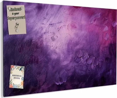Produktbild von Magnettafel 90x60cm magnetisch & beschreibbar Metall-Board - Textur Mischung Lila