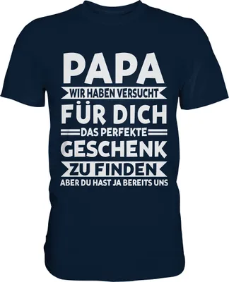 Produktbild von Papa Geschenk Vatertag Kinder Vater T-Shirt – Navy / 3XL