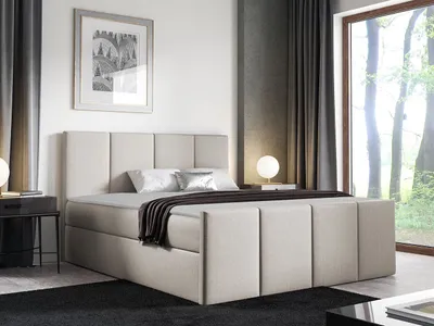 Obrázok produktu pre Hotelová manželská posteľ 180x200 MORALA - béžová 1 + topper ZDARMA