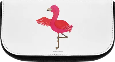 Produktbild von Mr. & Mrs. Panda Waschtasche Flamingo Yoga - Weiß - Geschenk, Waschbeutel, Yogi, Aufregen, Urlaub, Kulturbeutel, Baum, Make-Up Tasche, schminkaufbewahrung, Rosa, Namaste