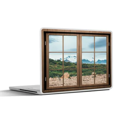 Produktbild von MuchoWow® Laptop Aufkleber Sticker Cover Aussicht - Felsen - Berg 25x18 cm - Laptop-Deko