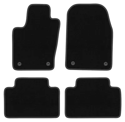 Zdjęcie produktu dla Dywaniki samochodowe welurowe BASIC do: Dodge Durango III FL (2013-2020, suv) czarne, z mocowaniami