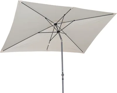 Produktbild von Angel Living 3x2M Sonnenschirm aus Aluminium mit Kurbel und Neigung für Gartenterrasse Elfenbein