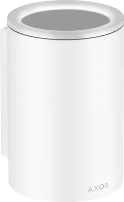 Produktbild von Hansgrohe Zahnputzbecher Axor Universal Circular mattweiss, 42804700