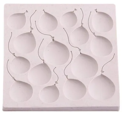 Produktbild von Silikonform 3D Luftballons für Fondant Kuchen Schokolade Hellgrau