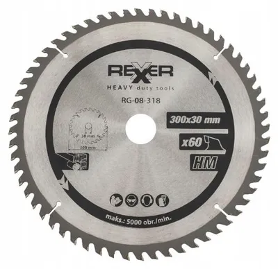 Produktbild von Rexxer Kreissägeblatt Holz 300x30 mm 60 Zähne Hartmetall