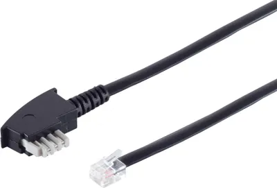 Image de S/CONN maximum connectivity Câble de raccordement téléphonique TAE N mâle sur Western mâle 6/4, Philips et Panasonic, 15,0m (70155)