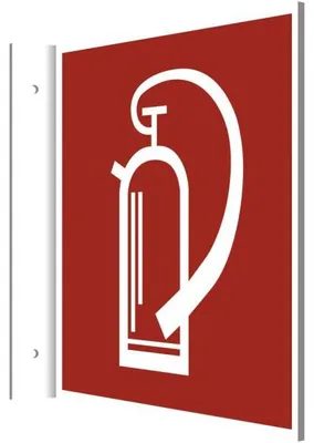 Produktbild von Dreifke® Fahnenschild Feuerlöscher, Kunststoff, 200x200 mm