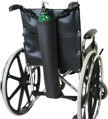 Immagine prodotto di Borsa portaossigeno per sedia a rotelle e ortesi per ginocchio, tessuto Oxford 600D, trasportabile, 70 cm x 25 cm