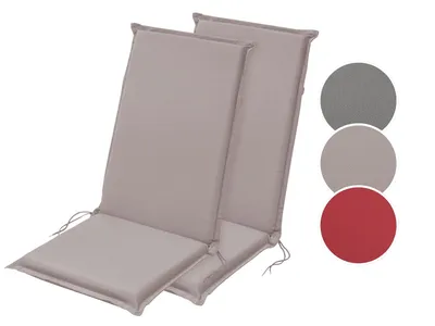 Produktbild von 2er Set Gartenstuhl Auflage | Hochlehner | taupe | 120 x 50 cm | XDREAM