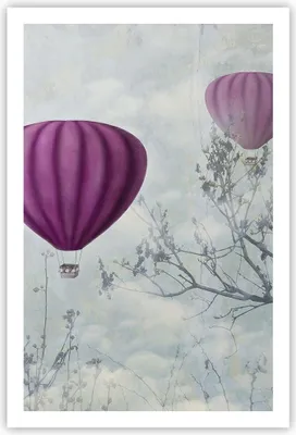 Produktbild von Poster - Poster ohne Rahmen - Ballon Baum Flug - 61x91,5 cm - Wand Bild - Wanddeko - Wandbilder - Kunstposter - Wandposter - Bilder - Kunstdruck - Wanddekoration - Wandbild - P2XPA61x91-3581