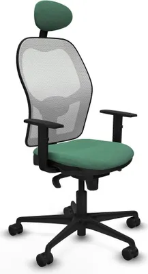 Immagine prodotto di Sedia da ufficio con poggiatesta Jorquera Piqueras y Crespo 1D036N1 Verde smeraldo
