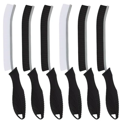 3-teiliges Reinigungsbürsten-Set mit harten Borsten, schwarz
