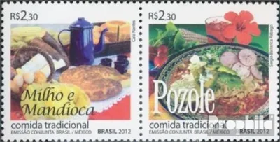 Produktbild von Briefmarken Brasilien 2012 Mi 4023-4024 Paar (kompl.Ausg.) postfrisch Diplom. Beziehungen Mexico