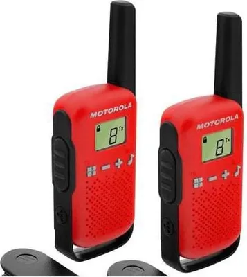 Immagine prodotto di Walkie Talkie Motorola T42, portata 4 km, 16 canali, display LCD, PMR446, rosso