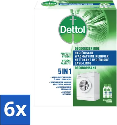 Produktbild von Dettol Waschmaschinenreiniger Duo 500 ml - Vorteilspack - 6 Stücke
