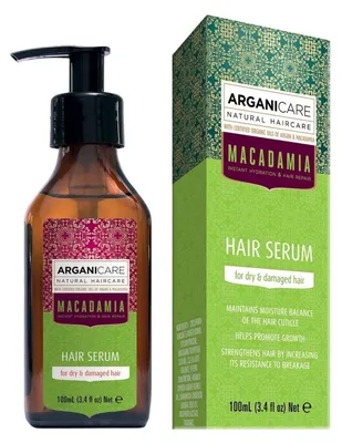 Produktbild von Arganicare 3701120000143, Haarserum, 100 ml, Unisex, beschädigtes Haar, trockenes Haar, Feuchtigkeitsspendend, Nährend, Reparatur, Glanz, Weichmachend, Verstärkung, Pumpenflasche