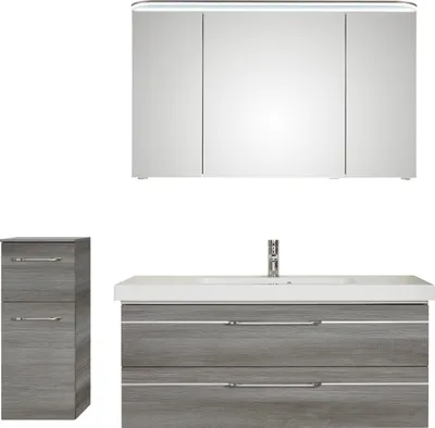 Produktbild von Pelipal Balto Sprint Badmöbel Set 4-teilig Mineralmarmor Graphit Struktur quer NB 120 cm