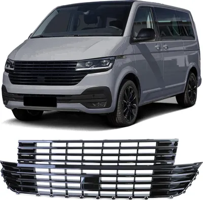 Immagine prodotto di Griglia del radiatore griglia sportiva BLACK GLANZ senza emblema per VW T6.1 dal 2019-