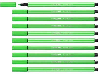 Produktbild von STABILO Premium-Filzstift -  Pen 68 - 10er Pack - neongrün