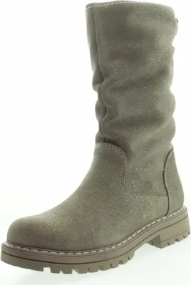 A single beige boot is shown against a white background.